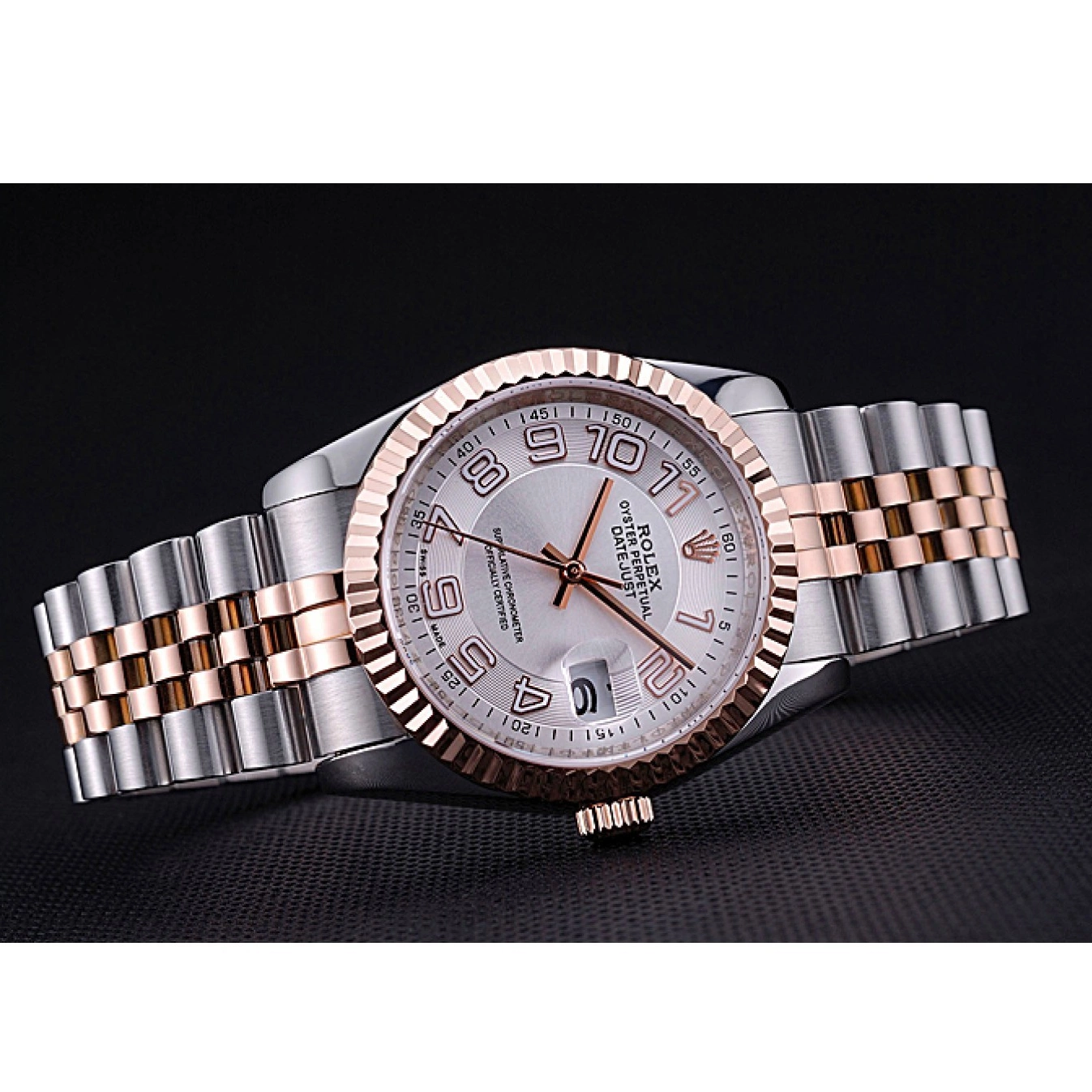 Aaa replica Stainless Gold Dial 622544 Bracelet Steel Rolex and White DateJust 0729